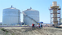 Two 4,500 m3 upright digesters in Chino, California process cow manure and a variety of food wastes.