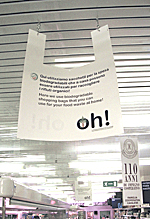 supermarket compostable bags sign