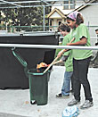 students oversee food waste management