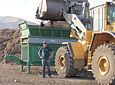 Screening compost in Israel