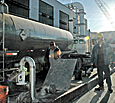 trucks deliver organic waste to Des Moine wastewater facility
