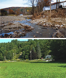 before and after topsoil blend application