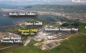 proposed site for the ZWED anaerobic digestion/composting facility, San Jose/Santa Clara