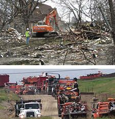 Cedar Rapids storm damage debris