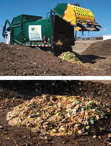 Miramar Greenery food waste compost windrow