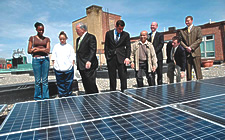solar installation in Boston with Mayor Thomas Menino