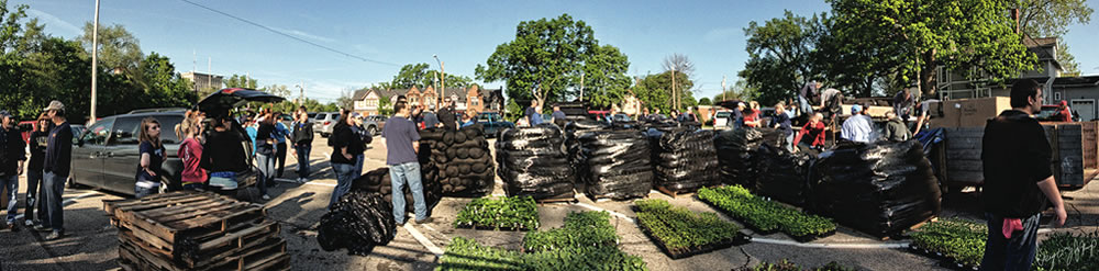 Community gardens use compost, Lorain County, Ohio