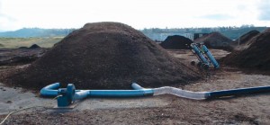 Aerated static pile with a biofilter layer