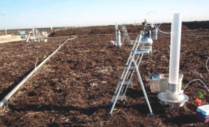 Flux chamber testing on a biofiltration unit