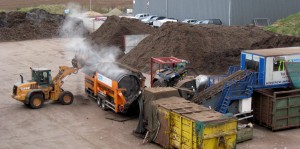 Cured compost screened in Doppstadt trommel