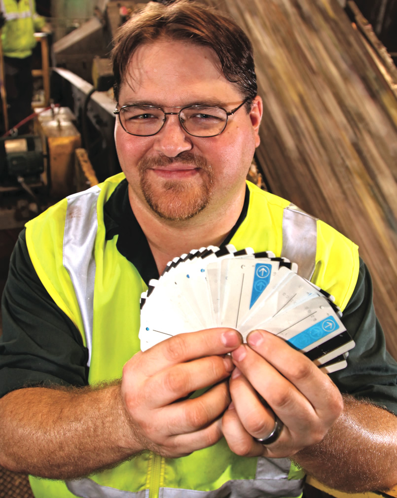 San Francisco recycling center supervisor David Nanney "recycles" still valid Bay Area Rapid Transit tickets and donates the proceeds to charity.