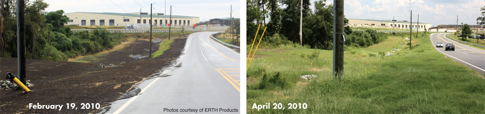 Runoff curve numbers (CN) have been developed to assist designers in using compost blankets as a storm water volume reduction management practice. These include vegetated blankets.