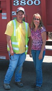 Patti Johnson, director of Kittitas County’s solid waste programs and Matt Peebles, landfill operations manager