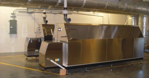 Big Hanna in-vessel composting units manufactured by Sustenance AB of Gothenburg, Sweden.