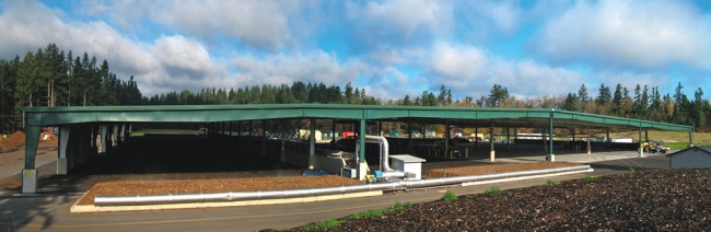 A permanent roof was installed over the entire 220,000 sq. ft. composting area.