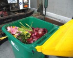 Food that cannot be donated, along with floral waste, is diverted to composting from a San Diego grocery store.