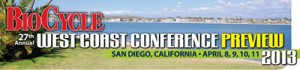 BioCycle West Coast Conference 2013 Preview