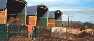 Danny Keaton, owner of Danny’s Dumpsters, recently expanded into operating a composting facility after the site he was hauling to closed in 2012. About 60 of the company’s commercial and institutional collection accounts participate in diverting their organics.