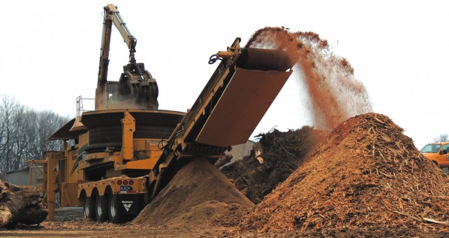 Allentown (PA) has been using a Vermeer tub grinder to manage the tons of storm debris left by Superstorm Sandy and a freak Halloween snowstorm the previous year.