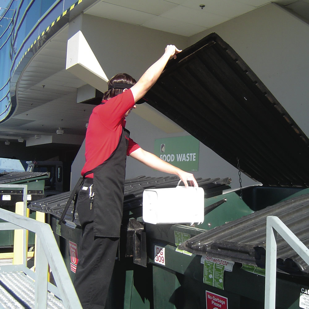 PDX provides a central collection point for the food waste from the various restaurants. Diverted organics represent about 6 percent of materials recycled at the airport.