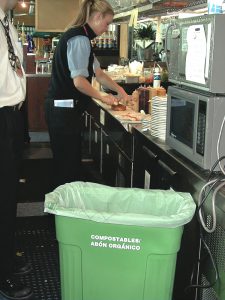 A 3-month pilot designed to encourage participation in the food waste program rewarded employees with a $5 gift card at the time they were seen collecting or managing food waste properly. A 3-month pilot designed to encourage participation in the food waste program rewarded employees with a $5 gift card at the time they were seen collecting or managing food waste properly.