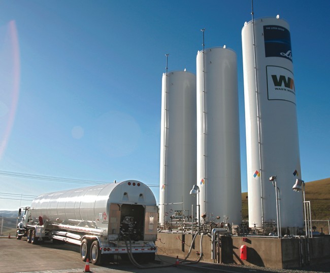 An example of opportunities for bioenergy developers is a landfill biogas to LNG fueling facility in Altamont Pass, developed under a joint venture between Waste Management and Linde North America — with technical support from the Gas Technology Institute and funding from the California Energy Commission. An example of opportunities for bioenergy developers is a landfill biogas to LNG fueling facility in Altamont Pass, developed under a joint venture between Waste Management and Linde North America — with technical support from the Gas Technology Institute and funding from the California Energy Commission.