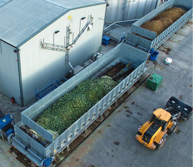 Food waste from households and commercial generators such as grocery stores is received at 47 nonwater industry digesters, including the Staples AD plant in Lincolnshire, UK.