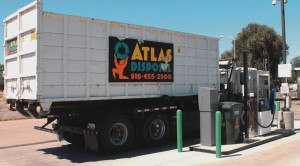 Atlas Disposal installed a BioCNG fueling station that uses biogas from the adjacent CleanWorld digester.