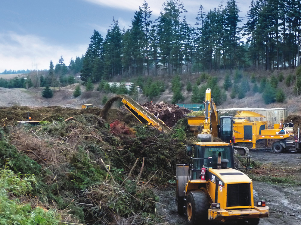 More than 95 percent of the 19,286 tons of storm debris delivered to Pierce County Recycling were processed by the facility’s Vermeer TG7000 tub grinder.