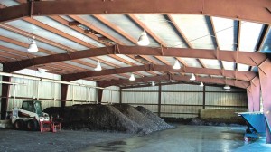Olympic Corrections Center utilizes aerated static piles to compost biosolids, food waste and amendment.