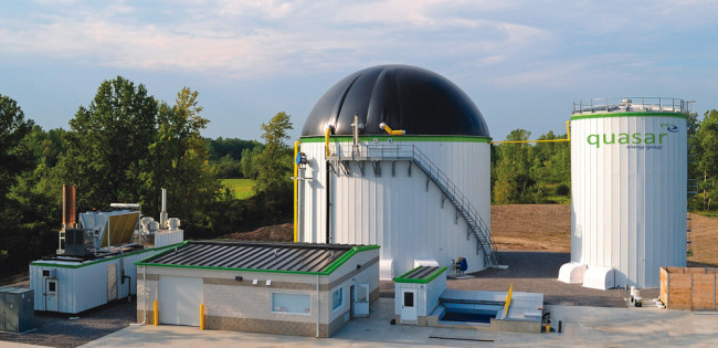 Forest City is majority owner of the anaerobic digesters built with quasar energy group. A newly constructed facility in Buffalo, New York (left) is sized to generate 765 kW/hour.