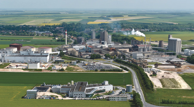 The Sohettes bioindustrial facility near Reims, France incorporates wheat and sugar beet processing, energy cogneration, two bioethanol facilities for biofuel production and a cosmetics plant.