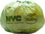 Households participating in New York City’s food waste collection pilot were given samples of 3-gallon compostable bags to use in their kitchens.