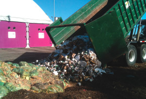 The pilot project is sized to process 5,000 tons/year of mixed food waste (70% of mix) and ground yard trimmings (30% of mix). 