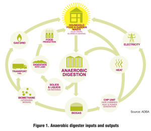 Figure 1. Anaerobic digester inputs and outputs