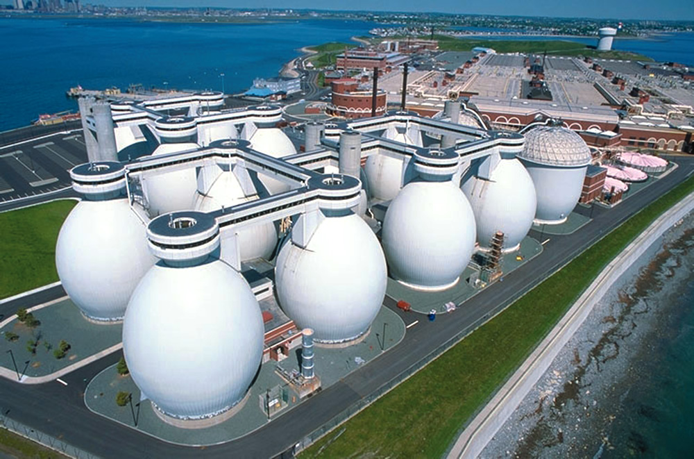 The Deer Island facility has twelve 3-million gallon mesophilic digesters