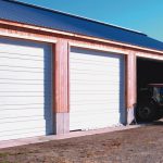 The aerated static pile composting operation at the University of New Hampshire’s Organic Dairy Research Farm is housed in a pole barn structure.