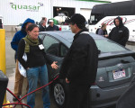 Quasar energy group provides RNG to 12 quasar trucks and up to 40 private vehicles (demonstration during BioCycle tour at quasar’s Columbus, Ohio digester in October 2013).