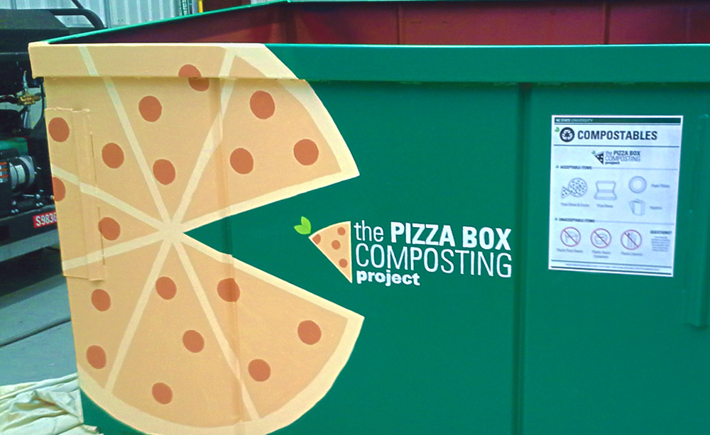 North Carolina State University pizza box composting
