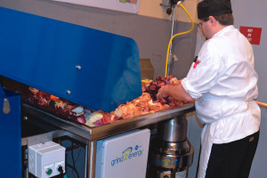 The casino recently installed a Grind2Energy unit that grinds the food waste and pumps the slurry into an on-site 2,000-gallon storage tank.