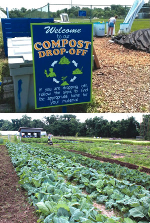 Real Food Farm, in Baltimore, supports a community composting program by accepting food scraps and yard trimmings from residents.