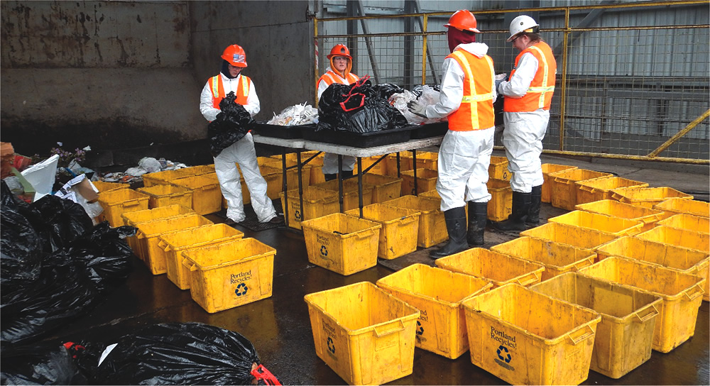 Material assessments are integral to identifying all recyclables, landfill-bound waste and compostable organics. The value and composition of each material is broken down in detail in order to optimize recovery and reduce costs.