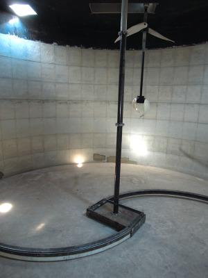 Two-armed floor scraper installed at base of each digester tank to remove grit.