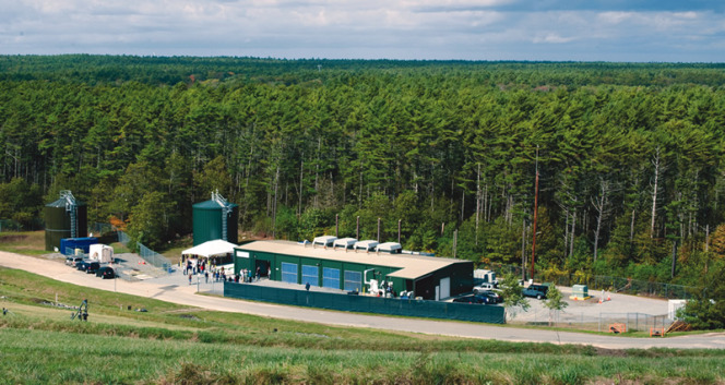 The first stand-alone nonfarm based digester in Massachusetts is owned by CRMC Bioenergy, LLC, and will accept food waste, FOG and WWTP biosolids. It is starting up in pilot mode. Photo courtesy of CRMC Bioenergy, LLC