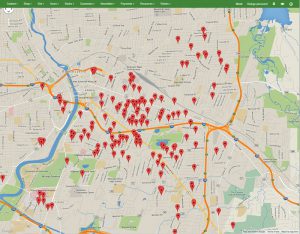 Community Composting’s website includes an “Active Customer Map,” that plots subscribers’ locations on a Google Map. Drivers have the ability to click a location and view individual customer profiles.