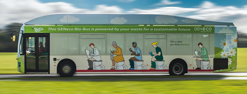 Bio-Bus: sewage and municipal waste powered