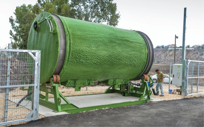 A drum composter was selected for the Upper Galilee county in Israel, a major tourist region with 20,000 inhabitants.