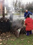 Three-bin composting systems are installed at community gardens. ReSoil assists with composting education.