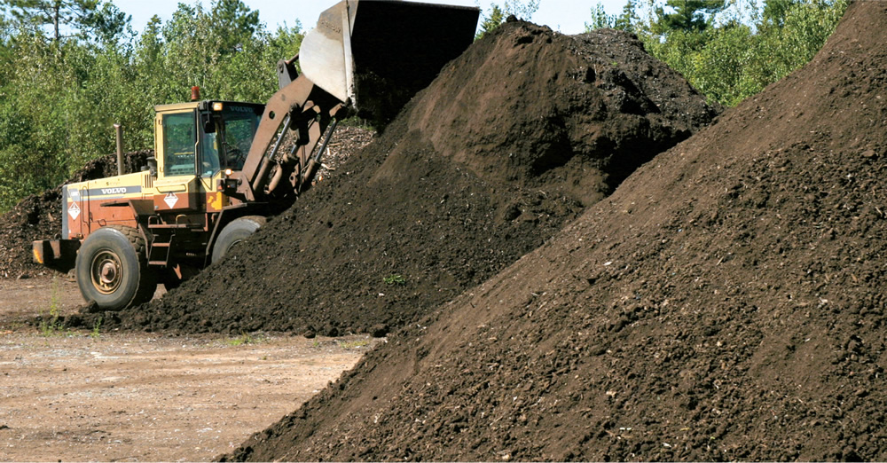 The Miller Group’s composting site in Dartmouth, Nova Scotia is an example of the lower tech systems in the province. 