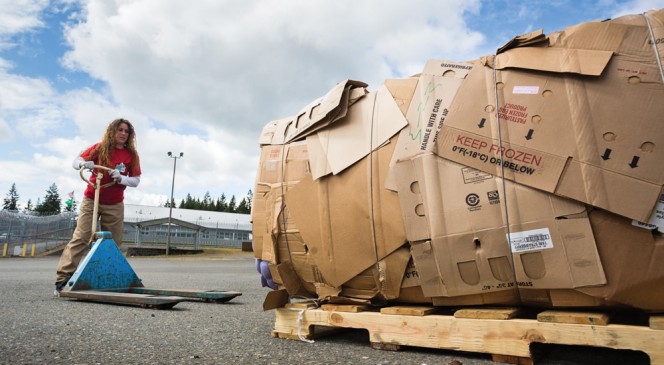 All 12 Washington prison facilities are invested in waste sorting and recycling. About 2,000 tons/year are recycled, including corrugated. 